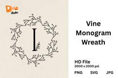 Vine Monogram Wreath Product Image 1