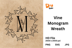 Vine Monogram Wreath Product Image 1