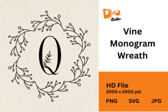 Vine Monogram Wreath Product Image 1