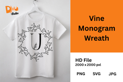 Vine Monogram Wreath Product Image 1