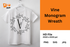Vine Monogram Wreath Product Image 1