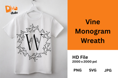 Vine Monogram Wreath Product Image 1