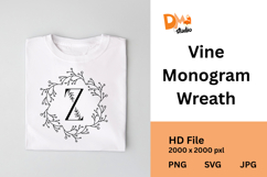 Vine Monogram Wreath Product Image 1
