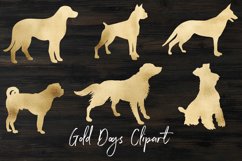 Gold dogs clipart Product Image 1