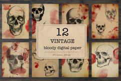 Bloody skull digital paper Product Image 1