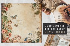 Vintage Flowers Junk Journal Scrapbook Paper Product Image 1
