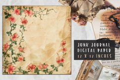 Vintage Flowers Junk Journal Scrapbook Paper Product Image 6