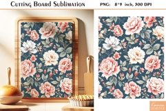 Retro Roses Flowers |Watercolor Vintage Cutting Board Product Image 1