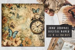 Vintage Flowers Junk Journal Scrapbook Paper Product Image 1