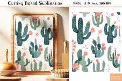 Retro Desert Cactus|Succulent| Vintage Cutting Board Product Image 4