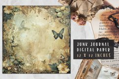 Vintage Flowers Junk Journal Scrapbook Paper Product Image 1