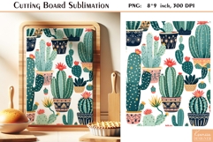 Retro Desert Cactus|Succulent| Vintage Cutting Board Product Image 5