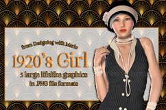 1920&#039;s Girl PNG Graphics - Vintage Style Woman Posers Product Image 1
