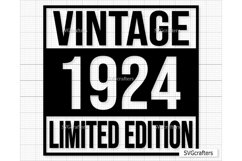Vintage 1924 Svg Png, 99th birthday svg, 99 and fabulous svg Product Image 1