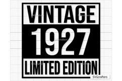 Vintage 1927 Svg Png, 96th birthday svg, 96 and fabulous svg Product Image 1