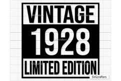 Vintage 1928 Svg Png, 95th birthday svg, 95 and fabulous svg Product Image 1