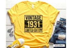 Vintage 1931 Svg Png, 92nd birthday svg, 92 and fabulous svg Product Image 3