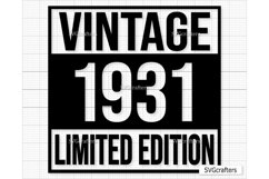Vintage 1931 Svg Png, 92nd birthday svg, 92 and fabulous svg Product Image 1