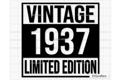 Vintage 1937 Svg Png, 86th birthday svg, 86 and fabulous svg Product Image 1