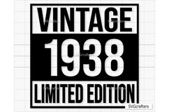 Vintage 1938 Svg Png, 85th birthday svg, 85 and fabulous svg Product Image 1