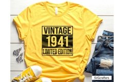 Vintage 1941 Svg Png, 82nd birthday svg, 82 and fabulous svg Product Image 3