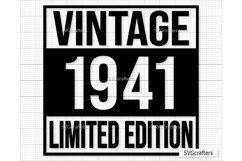Vintage 1941 Svg Png, 82nd birthday svg, 82 and fabulous svg Product Image 1