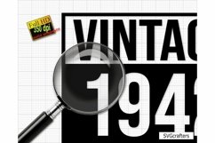 81st birthday svg, 81 and fabulous svg, Vintage 1942 Svg Png Product Image 2