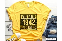 81st birthday svg, 81 and fabulous svg, Vintage 1942 Svg Png Product Image 3