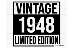 Vintage 1948 Svg Png, 75th birthday svg, 75 and fabulous svg Product Image 1