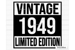 Vintage 1949 Svg Png, 74th birthday svg, 74 and fabulous svg Product Image 1