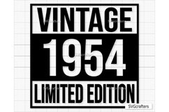 Vintage 1954 Svg Png, 69th birthday svg, 69 and fabulous svg Product Image 1