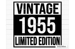 Vintage 1955 Svg Png, 68th birthday svg, 68 and fabulous svg Product Image 1