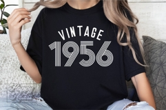 Vintage 1956 Retro SVG PNG - Hello Seventy - 70th Birthday Product Image 1
