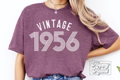 Vintage 1956 Retro SVG PNG - Hello Seventy - 70th Birthday Product Image 3
