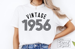 Vintage 1956 Retro SVG PNG - Hello Seventy - 70th Birthday Product Image 4