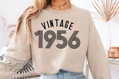 Vintage 1956 Retro SVG PNG - Hello Seventy - 70th Birthday Product Image 5