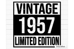Vintage 1957 Svg Png, 66th birthday svg, 66 and fabulous svg Product Image 1