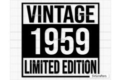 Vintage 1959 Svg Png, 64th birthday svg, 64 and fabulous svg Product Image 1