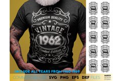 60th Father Birthday Vintage Shirt, Birthday Include 60 - 69 Product Image 3