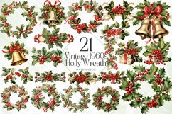 Vintage 1960s Holly Wreath Sublimation Bundle Product Image 1