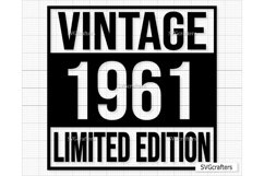 Vintage 1961 Svg Png, 62nd birthday svg, 62 and fabulous svg Product Image 1