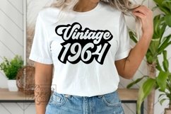 Vintage 1964 Retro SVG - 60th Birthday - Hello 60 Sixty SVG Product Image 3