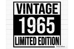 Vintage 1965 Svg Png, 58th birthday svg, 58 and fabulous svg Product Image 1