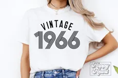 Vintage 1966 Retro SVG PNG - Hello Sixty - 60th Birthday Product Image 1