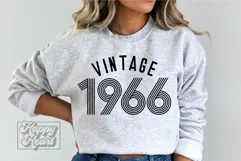 Vintage 1966 Retro SVG PNG - Hello Sixty - 60th Birthday Product Image 4