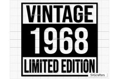 Vintage 1968 Svg Png, 55th birthday svg, 55 and fabulous svg Product Image 1