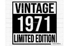 Vintage 1971 Svg Png, 52nd birthday svg, 52 and fabulous svg Product Image 1