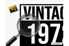 51st birthday svg, 51 and fabulous svg, Vintage 1972 Svg Png Product Image 2