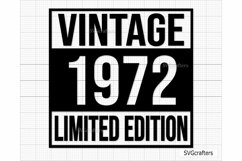 51st birthday svg, 51 and fabulous svg, Vintage 1972 Svg Png Product Image 1