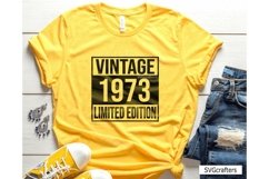 Vintage 1973 Svg Png, 50th birthday svg, 50 and fabulous svg Product Image 3